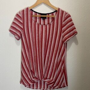 W5 Striped Red and White Women's Top, Size S